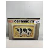 COOKS TOOLS CERAMIC COW MOLD, NEW IN BOX