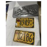 MOTORCYCLE PLATES AND ALUMINUM PLATE
