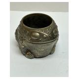 FB ROGERS SILVER PLATE FROG PLANTER, MADE IN
