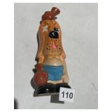 BOXING DOG BANK W/ PATCH ON EYE