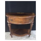 FLAT WALL TABLE W/ CENTER DRAWER LOWER SHELF,