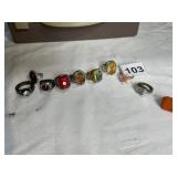 GUM BALL MACHINE RINGS INCL. POPEYE