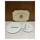 MADE IN ENGLAND RECTANGULAR SERVING TRAY AND MILK