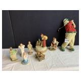 GOLFING SANTA, ETC. NATIVITY FIGURES