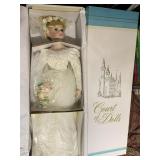 30+" PORCELAIN FACED BRIDE DOLL, COURT OF DOLLS