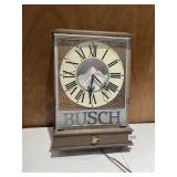 BUSCH BEER ELECTRIC WALL CLOCK/LIGHT