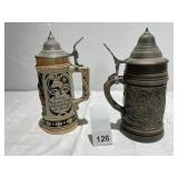 TWO GERMAN STEINS