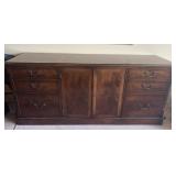 DRESSER 2 DOOR CENTER W/ PULL OUTS AND 3 DRAWERS