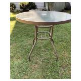 42" ROUND GLASS TOP PATIO TABLE