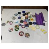 POGS IN CASE INCLUDING SLAMMERS AND SIMPSONS POGS