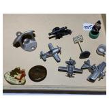 SPOONTIQUES PEWTER PLANES, PEPSI COLA BOTTLE