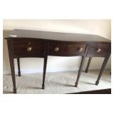 SIDEBOARD 3 DRAWER W/ BRASS HARDWARE 35.5" H X
