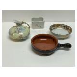 SQUAT ASIAN PITCHER WITH NICELY REPAIRED CHIP ON