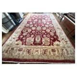 BEAUTIFUL QUALITY ORIENTAL ROOM SZ. RUG RED/BEIGE