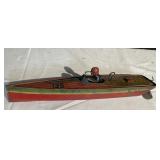 LINDSTROM 14.5" SPEED BOAT WIND UP TOY #135 WITH