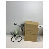 NEW BLACK METAL HANGING SPIDER VOTIVE CANDLE