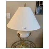 28" H BRASS BASE W/ CERAMIC CENTER