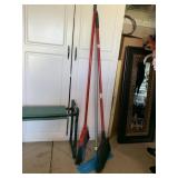 BROOMS AND DUST PAN