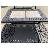 44" X 27" X 18" H TILE INSET CAST ALUMINUM TABLES