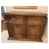 FAUX SLATE TOP 40" W X 18" D X 30" H 2 DRAWER 2