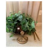 ARTIFICIAL IVY, WALL SHELF, CANDLE