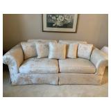 OFF WHITE SOFA W/ ACCENT CUSHIONS DREXEL - LIKE