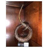 MURANO GLASS GOLD GLASS DECORATION 12.5" H