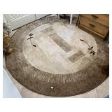 BROWN/ CREAM RUG 96" ROUND
