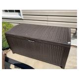 SUN CAST DOCK BOX DARK BROWN 24" H X 50" W X 25"