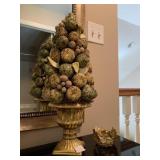 TOPIARY FRUIT 20" H AND CANDLE HOLDER