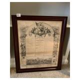 FRAMED SOLDIERS MEMORIAL COMPANY 25" X 21"