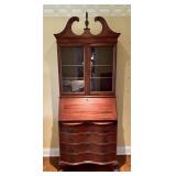 MAHOGANY DROP FRONT SECRETARY CLAW AND BALL FEET