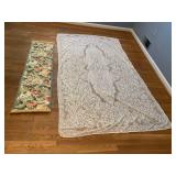 ROSE LACE TABLE CLOTH AND RUNNER