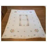 CUT OUT 46" X 72" LINENS DRYCLEANED W/ FLOWERS