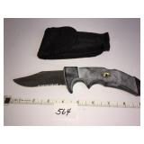 JAGUAR 9" RIGID BLADE KNIFE WITH NYLON SHEATH