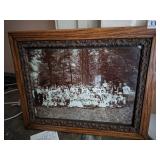 DOUBLE FRAMED FAMILY REUNION PHOTOGRAPH 18" X 14"