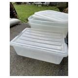 CLEAR TOTES 3 W/ LIDS