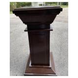 BROWN PEDESTAL 33" H X BASE WIDTH 17" - 13.5"