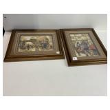 TWO FRAMED THREE DIMENSIONAL