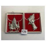 GORHAM STERLING SILVER CHRISTMAS ORNAMENTS