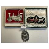 GORHAM STERLING SILVER CHRISTMAS ORNAMENT, PEWTER