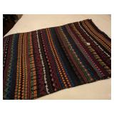 LONG BROWN FABRIC PIECE EMBROIDERED HORIZONTAL
