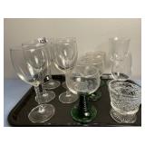 IRISH ETCHED GLASSES, ETC.
