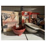 MARTHA STEWART COOKING SCHOOL BOOK, STRAINERS,