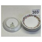 C REIZENSTEIN PITTSBURGH LIMOGES 5 BUTTER PATS