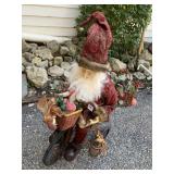 SANTA CLAUSE RIDING WOODEN BIKE