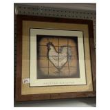ROOSTER PRINT IN FRAME