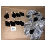 40 BLACK CRYSTAL PRISMS
