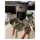 COFFEE MAKER, STRAINER, RICER