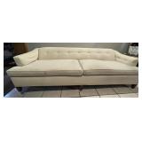 BEAUTIFUL WHITE/CREAM SOFA 7FT 2" X 34" D